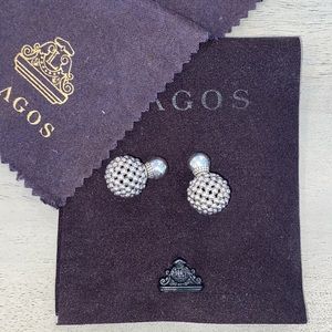 Lagos Silver Front-Back Earrings
